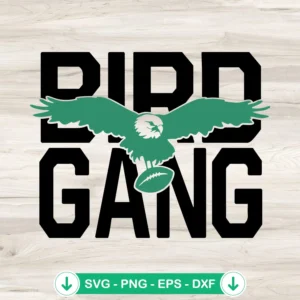 Bird Gang SVG file for eagle football theme, cricut cut file