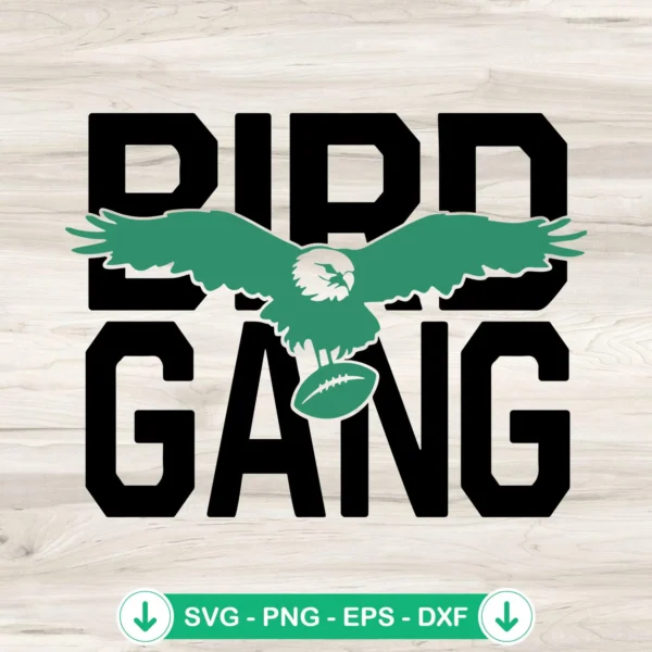 Bird Gang SVG file for eagle football theme, cricut cut file