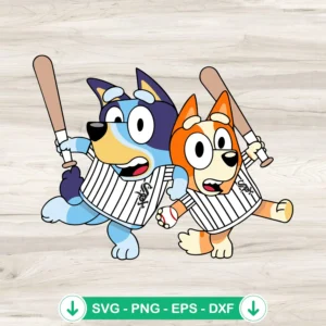 Bluey Bingo SVG file for Chicago White Sox, cutting file