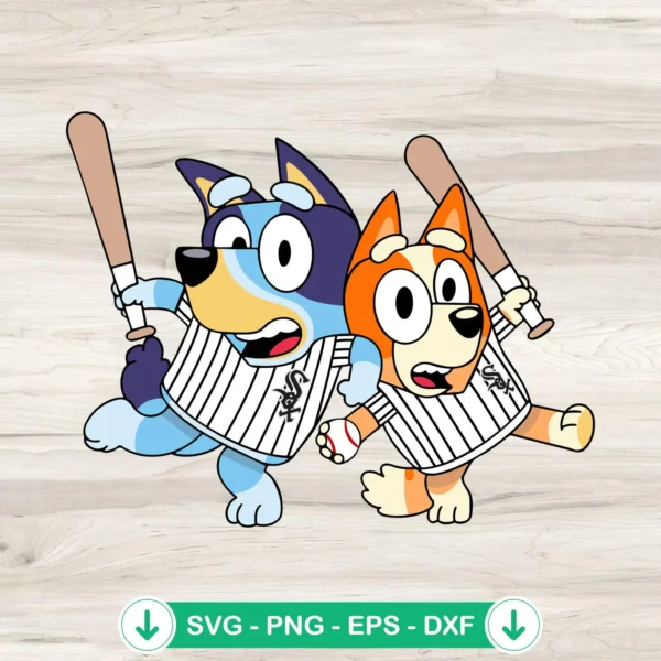 Bluey Bingo SVG file for Chicago White Sox, cutting file