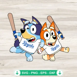 Bluey Bingo Kansas City Royals SVG file for cutting machines