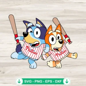 Bluey Bingo Philadelphia Phillies SVG file for cutting machine