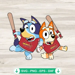 Bluey Bingo St Louis Cardinals SVG file for cutting machines