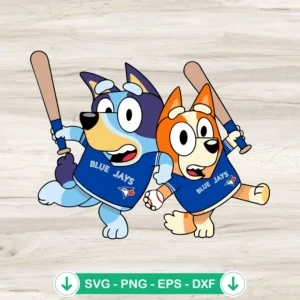 Bluey Bingo Toronto Blue Jays svg file for cutting machines