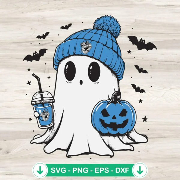 Boo Ghost Ravenclaw Hogwarts House SVG file for cricut