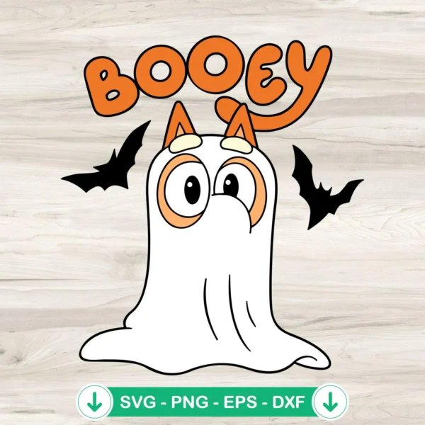 Booey Bingo Ghost Halloween SVG file for Cricut cutting