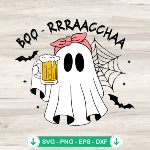 Borracha Halloween Ghost SVG file for Cricut cutting machine