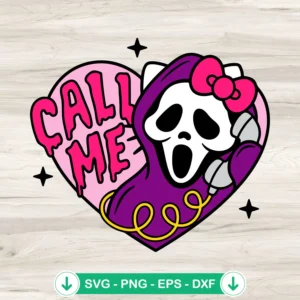 Calle Me Hello Kitty Scream Halloween svg file for cricut