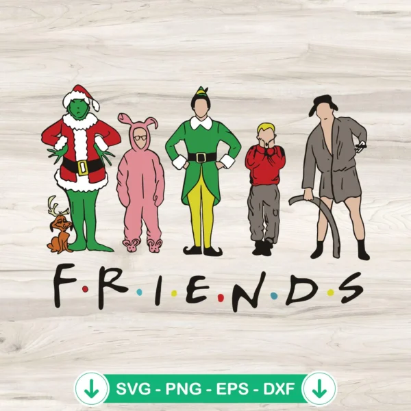 Christmas Friends SVG file for Cricut cutting machines