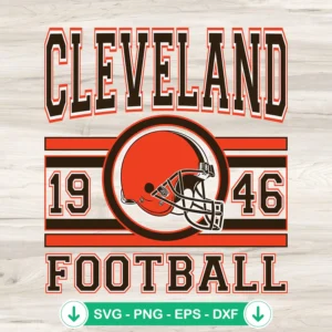 Cleveland Browns SVG file for football Cricut projects