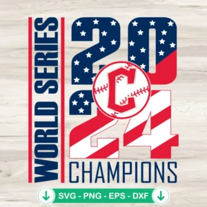 Cleveland Guardians 2024 World Series Champions svg file for cricut