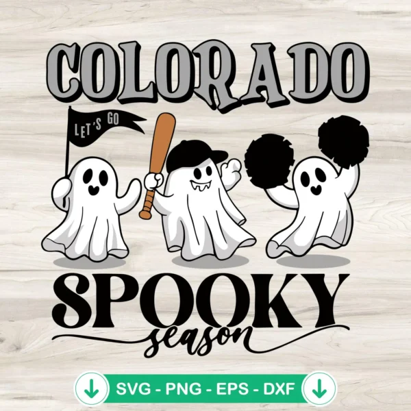 Colorado Rockies Baseball Spooky Season SVG file for cricut
