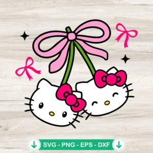 Coquette-Bow-Cherry-Hello-Kitty-SVGjpg.webp Coquette Bow Cherry Hello Kitty SVG file for Cricut