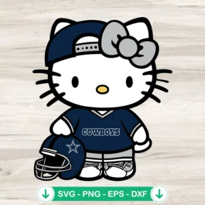 Dallas Cowboys Hello Kitty SVG file for Cricut cutting machine