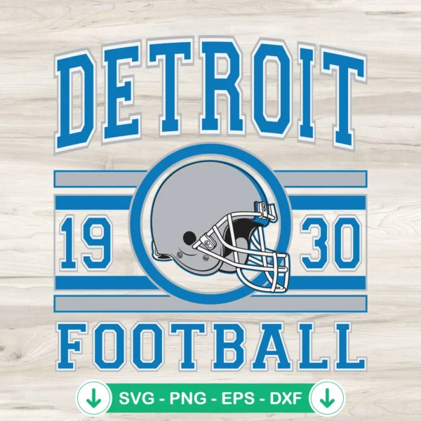 Detroit Lions football SVG file for Cricut cutting machines