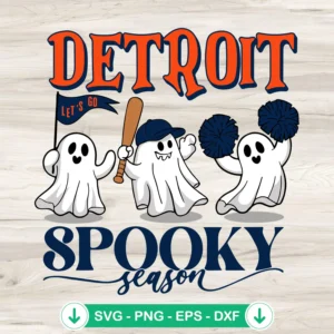 Detroit Tigers spooky season svg file for cricut cutting machine
