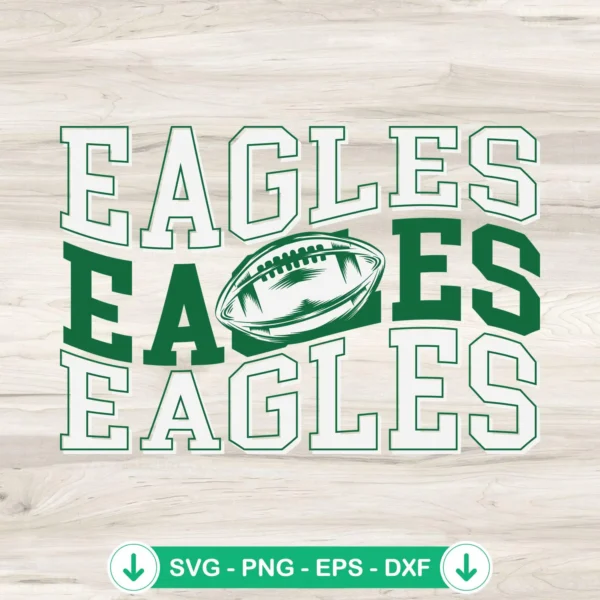 Eagles Football SVG file for Cricut cutting machine