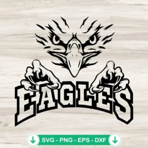 Eagles SVG file for cutting machine, Eagle Head SVG, Football SVG