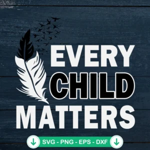 Every Child Matters Feather SVG file for cutting machine