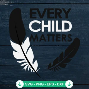 Every Child Matters Feathers svg file for cutting machine