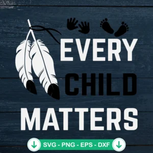 Every Child Matters Hand And Feather SVG file for cricut