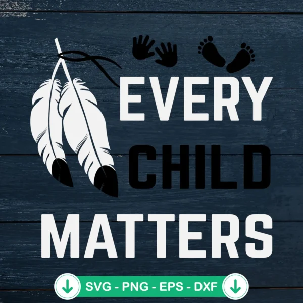 Every Child Matters Hand And Feather SVG file for cricut
