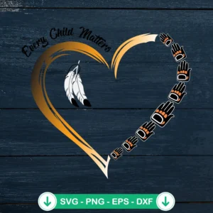 Every Child Matters Heart SVG file for cricut cutting machine