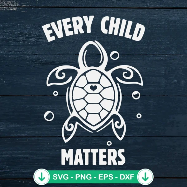 Every Child Matters Turtle SVG file for cricut cutting machine
