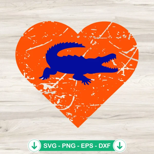 Florida Gators Heart SVG file for cutting machine