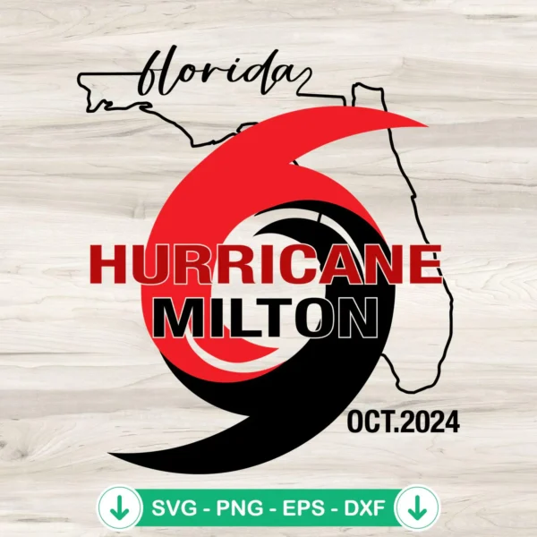 Florida Hurricane Milton 2024 SVG file for Cricut cutting machine