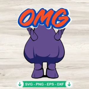 Grimace OMG Mets SVG file for Cricut, New York Mets cutting file