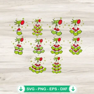 Grinch Hand Holding Head SVG file, cricut svg cut file