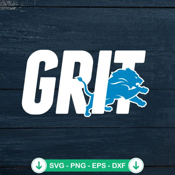 Grit Lion SVG file for Detroit Lions football team, cricut svg cut file
