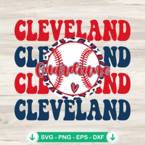 Guardians Baseball Leopard SVG file for cutting machines