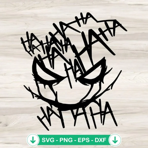 Ha Ha Ha Joker Face SVG file for cricut cutting machine