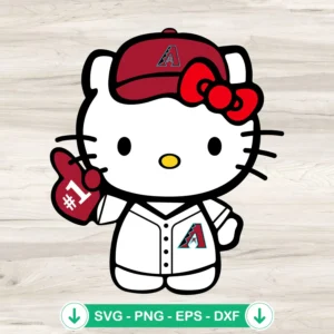 Hello Kitty Arizona Diamondbacks svg file for cutting machines