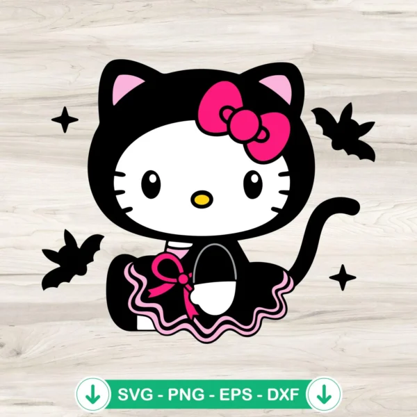Hello Kitty Black Cat Lolita SVG file for cutting machines