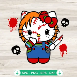 Hello Kitty Good Guys Chucky SVG file for cutting machines