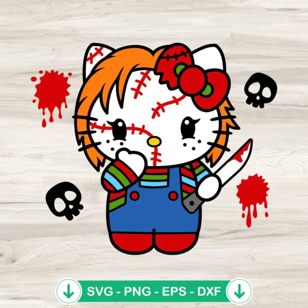 Hello Kitty Good Guys Chucky SVG file for cutting machines