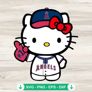Hello Kitty Los Angeles Angles svg file for cutting machine