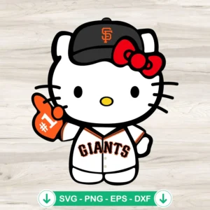 Hello Kitty San Francisco Giants svg file cutting file