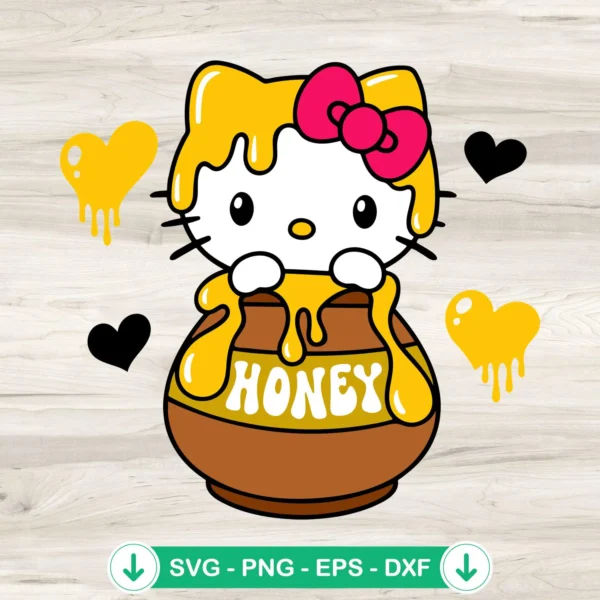 Hello Kitty Sweet Honey svg file for cricut, cutting file