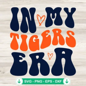 In My Tigers Era SVG file for Detroit Tigers baseball crafts