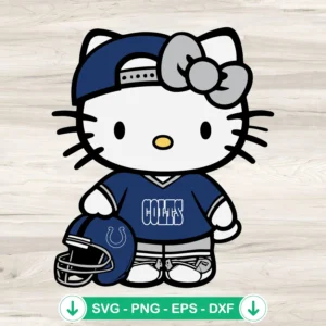 Indianapolis Colts Hello Kitty svg file for cutting machine