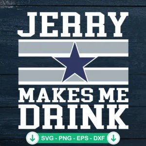 Jerry Makes Me Drink SVG file for Cricut cutting machine
