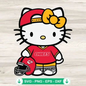 Kansas City Chiefs Hello Kitty SVG file for cutting machines