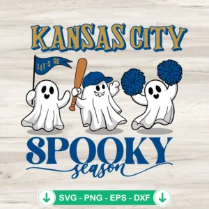 Kansas City Royals spooky season SVG file for Halloween crafts