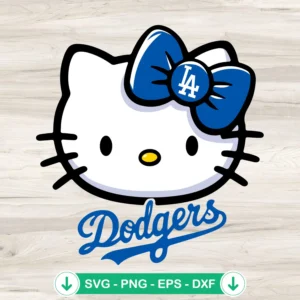 Los Angeles Dodgers Hello Kitty SVG file, cricut svg cutting file