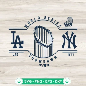 Los Angeles Dodgers vs New York Yankees 2024 World Series svg file for cutting machine