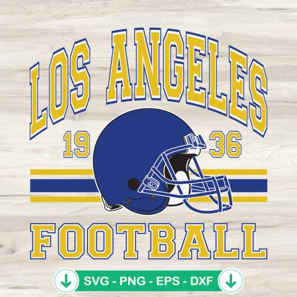 Los Angeles Rams football SVG file for Cricut cutting machine